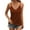 Brown, variant on Kaemgyyd Womens V Neck Cami Tops Casual Breathable Spaghetti Strap Tank Shirt Loose Lace Sleeveless Basic Camisole Blouses