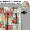 thumbnail image 5 of Kitchen Curtains and Valance Set 24 Inch Tier Pioneer Colorful Floral Curtains Small Drapes for Cafe Living Room Bathroom Farmhouse 3 Pieces Set Rod Pocket, 5 of 6