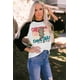 thumbnail image 3 of ABPHQTO Top negro HEY PUMPKIN con estampado gráfico de leopardo y bloques de color para mujer, 3 of 5