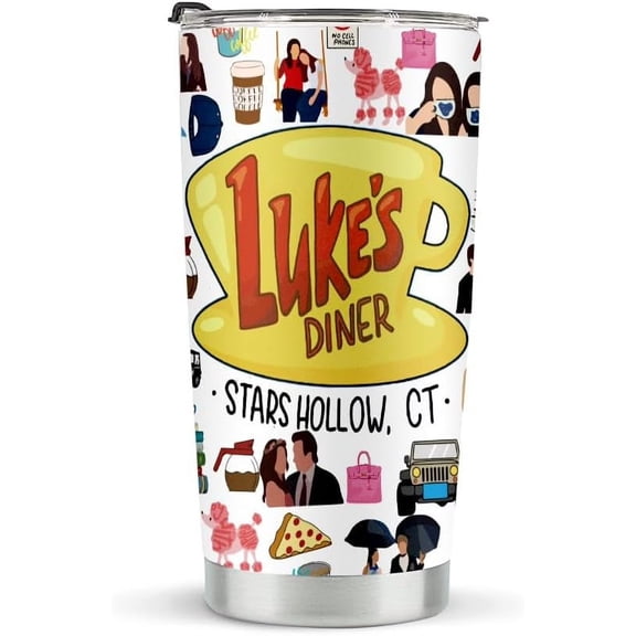 Brythos Gilmore Girls Fan Gift Insulated Tumbler 20oz Lukers Dinner Inspired
