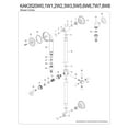 thumbnail image 3 of Kingston Brass KAK3525W5 Made to Match Shower System with Slide/Grab Bar and Hand Shower, Oil Rubbed Bronze, 3 of 5