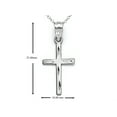 thumbnail image 2 of Finejewelers 14k White Gold Small Bright Cut Cross Pendant Necklace - Chain Included, 2 of 7
