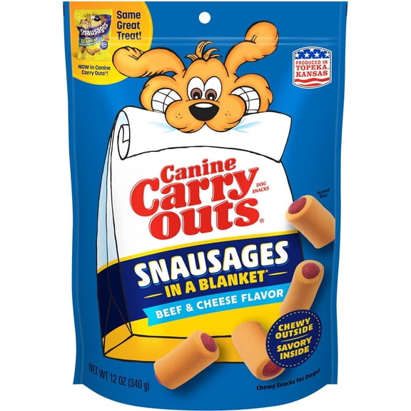Canine Carry Outs Snausages in a Blanket Beef & Cheese Flavor Dog Treats