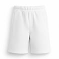 thumbnail image 5 of Liyamei Boys Solid Color Athletic Shorts with Elastic Waist for Summer Play Size 5-14,White, 5 of 7