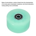 thumbnail image 4 of Uxcell 32 x 58mm Roller Skate Wheels with Bearings 82A Quad Skate Replacement, Green 4 Pack, 4 of 6
