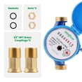 thumbnail image 2 of Medidor de agua Watflow DN15 1/2 NPT, galón de agua fría con latón, 2 of 6