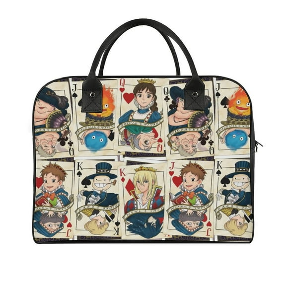 Howl's Moving Castle Travel Tote Bag with Detachable Strap Lightweight Luggage Handbag Shoulder Bag