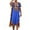 Blue, variant on African Print Kaftan Maxi Dress Long Tunic Gown Plus Size Women's Casual Polyester Kimono Nightwear