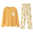 thumbnail image 2 of Njagoc3 Women's Long Sleeve & Pant Pajama Set - & Pumpkin Print Cozy Fall & Halloween Home Wear, 2 of 5
