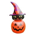 thumbnail image 1 of 115 cm Kitten dans Citrouille Ornement Gonflable Décoration d'Halloween pour Cour avec DEL Intégrées Décorations de Fête Extérieure Jardin Pelouse, 1 of 5
