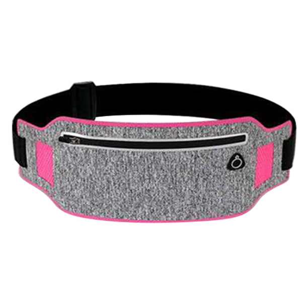 Riñonera Ciclismo Nylon Lycra Antirrobo Gym Fanny Pack Hombres Mujeres (Rosa) Rojo
