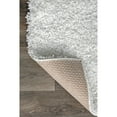 thumbnail image 5 of nuLOOM Gwenyth Solid Shag Area Rug, 2' 8" x 8', White, 5 of 9