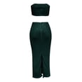 thumbnail image 4 of ManxiVoo Homecoming Dresses Women's Strapless Sequin Split Fashion Spicy Girl Light Cooked Skirt Fall Dresses for Women 2023 Green8 XXL, 4 of 4