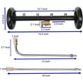 thumbnail image 5 of Tool Daily Dual-Function Undercarriage Cleaner, Surface Cleaner for Pressure Washer, 16 Inch, Underbody Car Wash Water Broom with 3 Pieces Extension Wand, 4000 PSI, 5 of 8