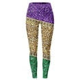 thumbnail image 4 of IWRICH Women's Rave Sequin Printed Leggings Basic Workout Yoga Pants Buttery Smooth Tights 12-Purple XL, 4 of 4