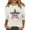 Light pink, variant on Women's Casual American Flag Heart Graphic T-Shirt, Patriotic Short Sleeve Loose Fit Top for Independence Day Beige L