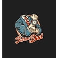 thumbnail image 6 of Full Time Dad Business Suit Adult Black Long Sleeve Hoodie-Medium, 6 of 7