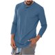 thumbnail image 1 of Blusas y camisas de manga larga con cuello redondo para hombre, cuello redondo, botones, boca plana, deportivas para hombre, blusas y camisas de manga larga con cuello redondo para hombre, 1 of 6