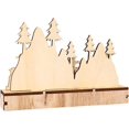 thumbnail image 3 of Decoración navideña de madera YONGSHENG adorno de Papá Noel con luces para decoración del hogar 17*22*5 cm, 3 of 5