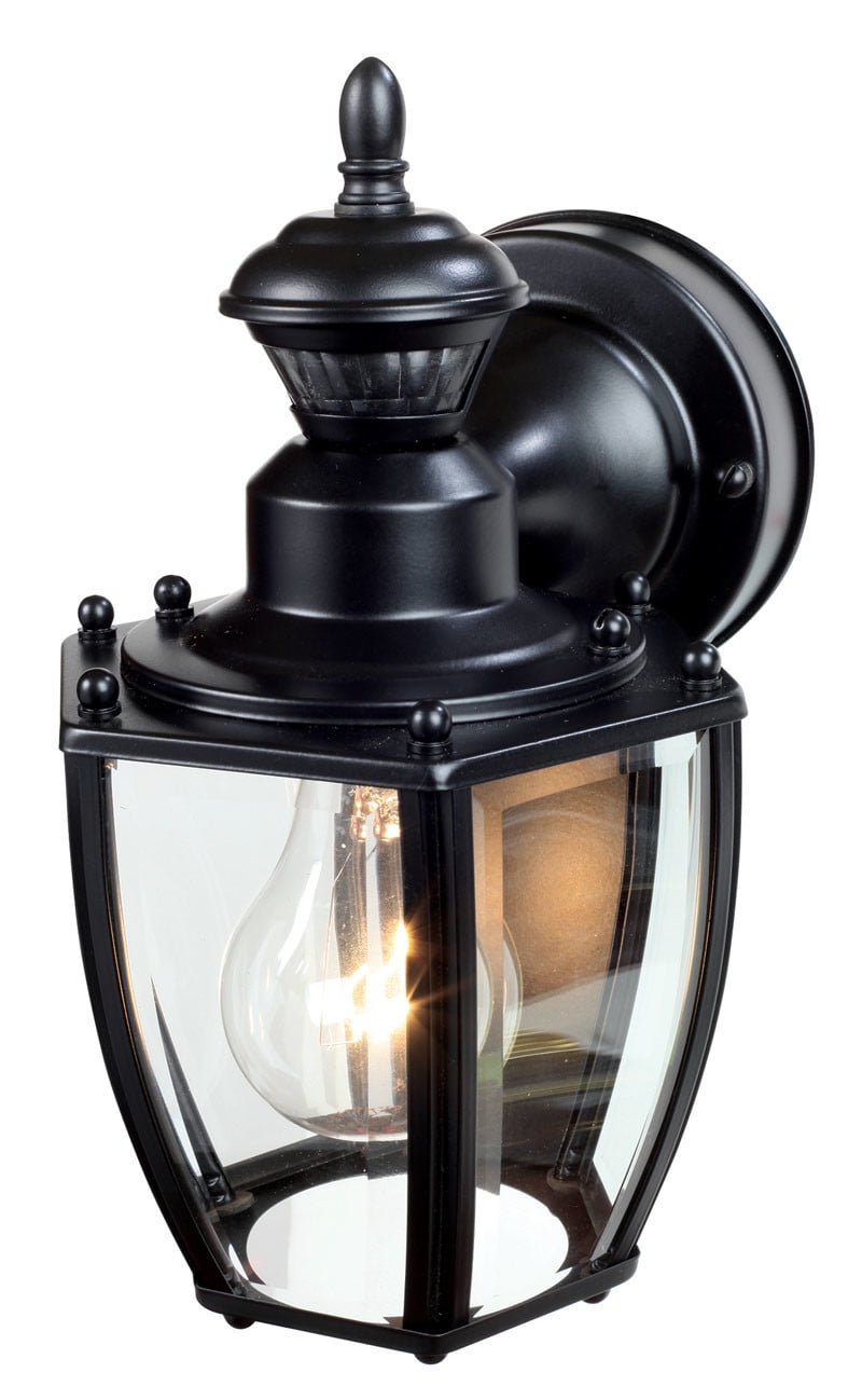 Details about   Heath Zenith 1-Light Black Motion Activated Outdoor Wall Lantern Sconce