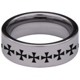 thumbnail image 4 of Iron Cross Tungsten Carbide Ring, 4 of 9