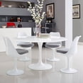 thumbnail image 3 of Tulip Table, 54” Round White Modern Dining Table, 3 of 4