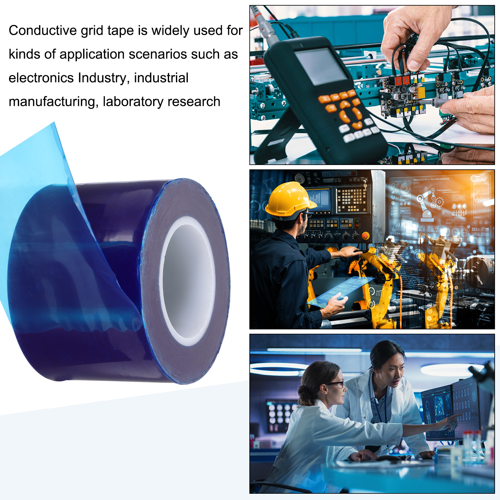 Removable Protective Film Tape, 4 x 656 ft PE Surface Scratch Film Tape Blue
