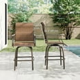 thumbnail image 3 of Outsunny Outdoor Swivel Bar Stools - Set of 2, High Back Curved Armrests, 3 of 10