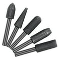 thumbnail image 1 of Juego de rotativas de acero Zulema 5x Brocas de escofina para Taladro ástago de 1/4, 1 of 8