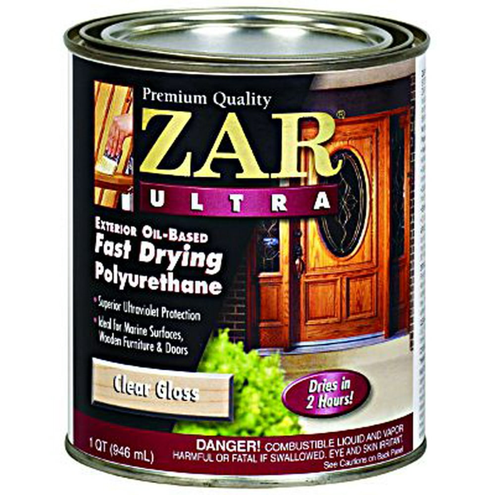 UGL 34012 Zar Clear Gloss Ultra Exterior Oil Based Polyurethane Quart