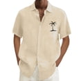 thumbnail image 1 of XDZJLR Chemises pour Hommes Décontractées Été Plage Manches Courtes Mode Imprimé Cocotier, 1 of 3