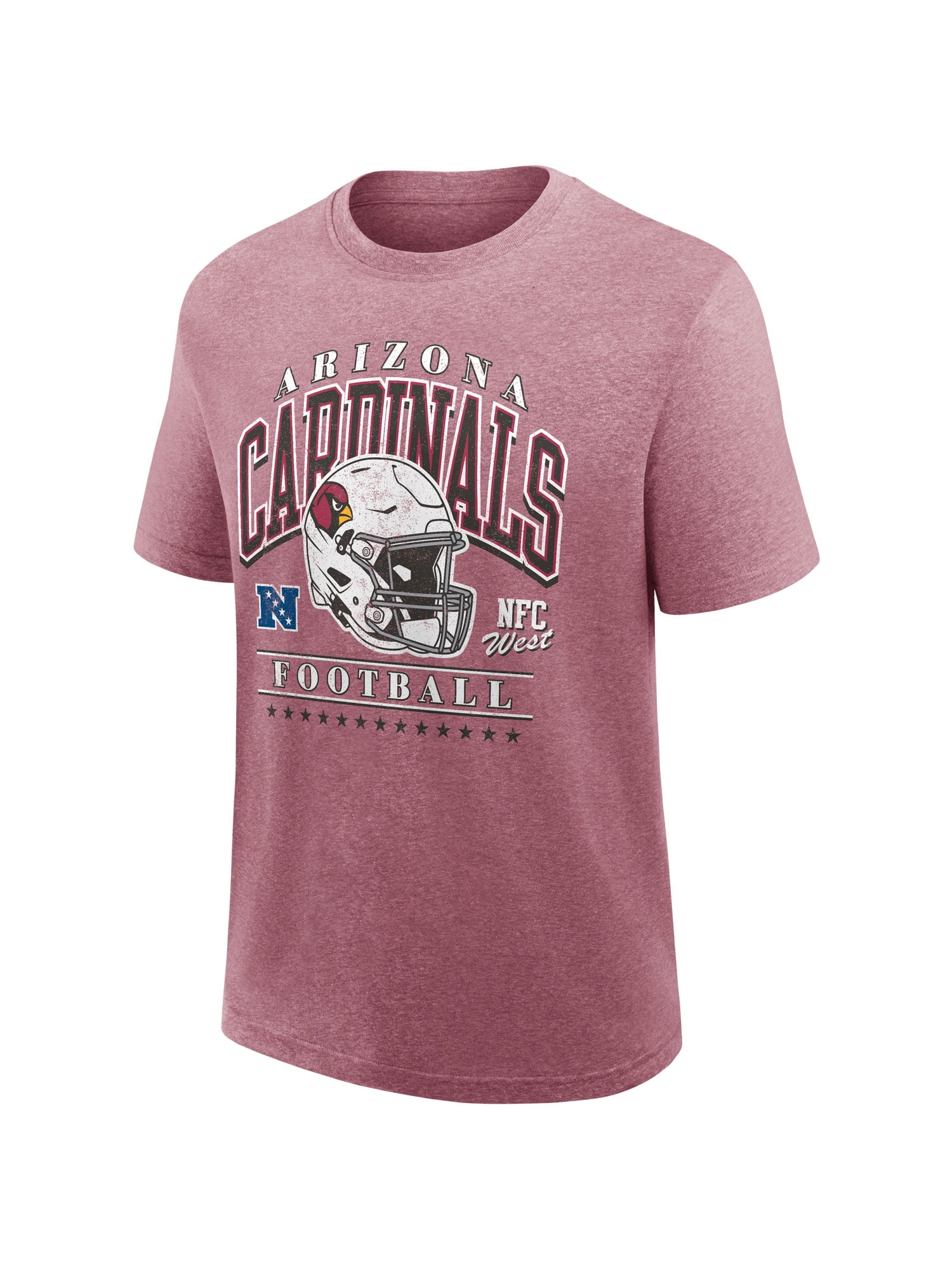 NFL Arizona Cardinals Men's Synthetic Red Heather Short Sleeve T-Shirt