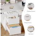 thumbnail image 3 of DreamCurship 78 inch Two Person Desk, 2 Person Desk with 5 Drawers, Double Desk for Two People, Computer Desk for Home Office, white, 3 of 8