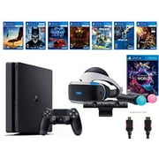 PlayStation VR Launch Bundle 9 Items:VR Launch Bundle,PlayStation 4 1TB,7 VR Game Disc Rush of Blood,Valkyrie,Battlezone,Batman: Arkham VR,DriveClub,Combat League,Eagle Flight