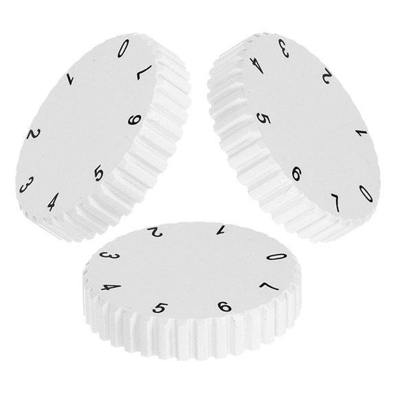 Raindrops 3Pcs Plastic Fridge Replacement Knobs White Temperature Control Dial for Home Freezer