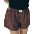 thumbnail image 1 of Honganda Women’s Button Front Plaid Shorts Lounge Shorts Bottoms Boxer Shorts, 1 of 5