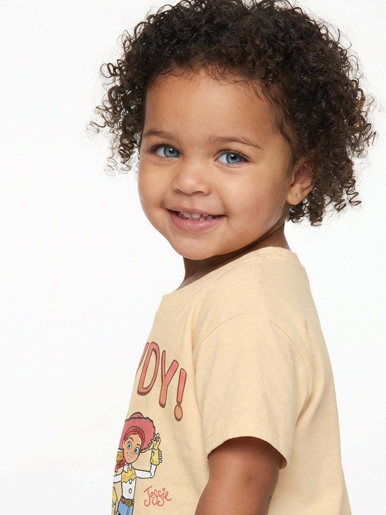 Toy Story Toddler Girls Howdy Sheriff Tee with Short Sleeves, Sizes 12M-5T