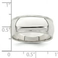 thumbnail image 2 of 925 Sterling Silver 8mm Half Round Milgrain Band Ring Size 5.5, 2 of 5