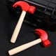 thumbnail image 2 of piezas de martillos de madera para niños Montessori, juguete de motricidad fina, herramientas de construcción para niños pequeños, juguete de martilleo de madera de simulación, color rojo, 2 of 8