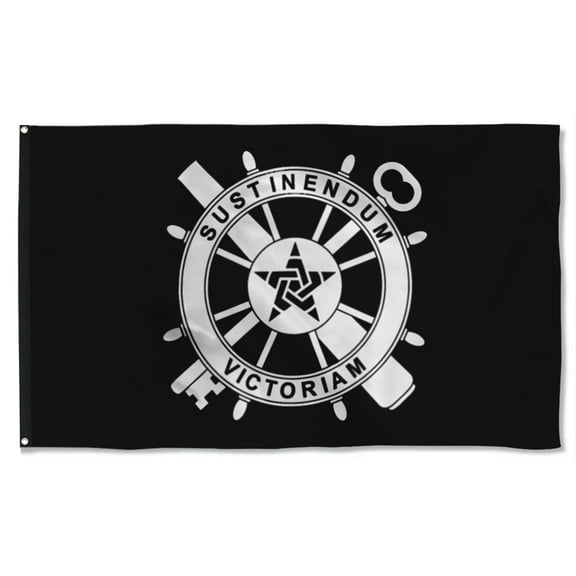 Cayyon Logistics Branch Black And White Flag 3x5Feet Military Banner with 2 Brass Grommets