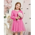 thumbnail image 6 of Arshiner Toddler Girls V Back Tutu Dress Tulle Puff Long Sleeve Wedding Birthday Party Fall Toddlers Dresses, 6 of 6