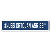 UPC 053722042599 product image for USS ORTOLAN ASR 22 Street Sign us navy ship veteran sailor gift | upcitemdb.com