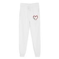 thumbnail image 2 of Blmnix Workout Cute Womens Sweatpants White High Loose Casual Baggy Joggers Sweatpants for Junior Comfort, 2 of 5