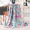 thumbnail image 2 of Pioneer Flower Blanket,Comfortable Soft Flannel Throw Blanket,All Season,Warm Lightweight Blankets for Sofa Bed Couch Living Room Chair,50"x60"(130x150cm), 2 of 4