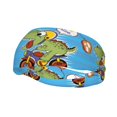 thumbnail image 2 of Uemuo Dinosaur Riding a Motorcycle Printed Sports Headbands for Men Women,Moisture Wicking Workout Headband, Sweatband Headbands,Non-slip Workout Gym Yoga Headband, 2 of 9