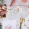 thumbnail image 6 of 3drose, Adorable West Highland White Terrier Santa Hat for Christmas, 3 inch Snowflake Porcelain Ornament, 6 of 7