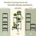 thumbnail image 6 of Bamworld 5 Tier Metal Plant Stand for Indoor Outdoor, Foldable Corner Tall Plant Shelf for Multiple Plants, Flower Pot Holder Display Stand for Living Room Balcony Garden Patio (Black), 6 of 6