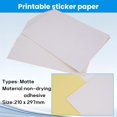 thumbnail image 4 of 50 Hojas A4 Autoadhesivo Impermeable Etiqueta Adhesiva Papel de Superficie Mate para Impresora InyeccióN Tinta Copiadora, 4 of 5