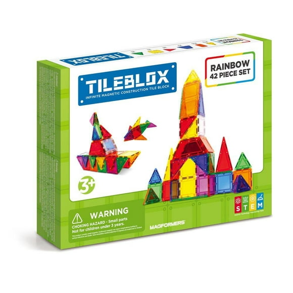 Magformers LLC Tileblox Rainbow 42PC Construction Toy Set
