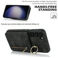 thumbnail image 6 of Nalacover for Samsung S20 FE, Wallet with RFID Credit Card Holder and Zipper Pocket,Drop Protection Flip Cover Ring Holder Kickstand with Double Magnetic Clasp for Samsung Galaxy S20 FE, Black, 6 of 10